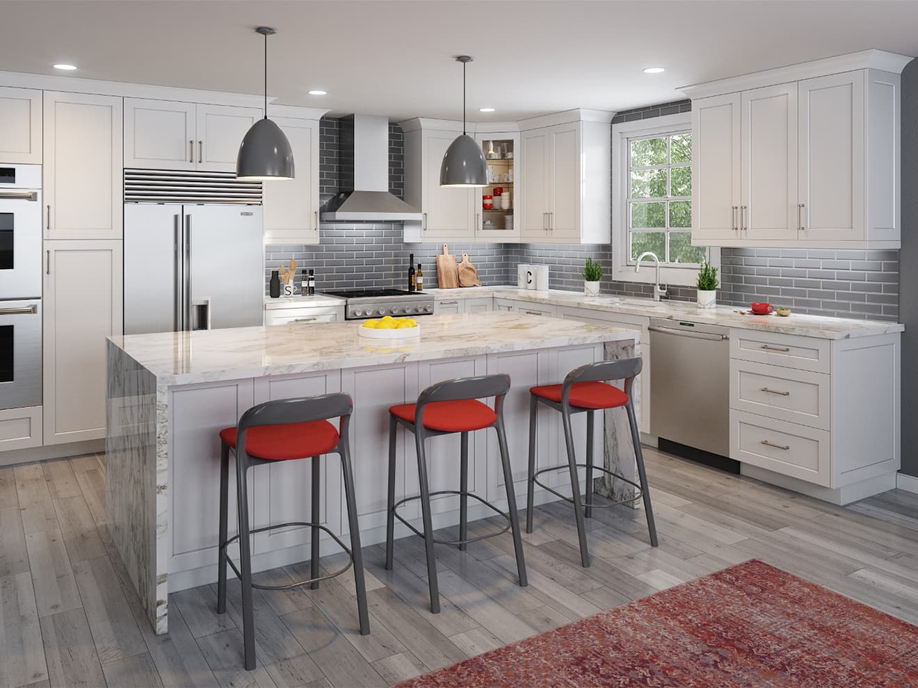 Stone fabrication - Weston Shaker Cabinets in Boca Raton