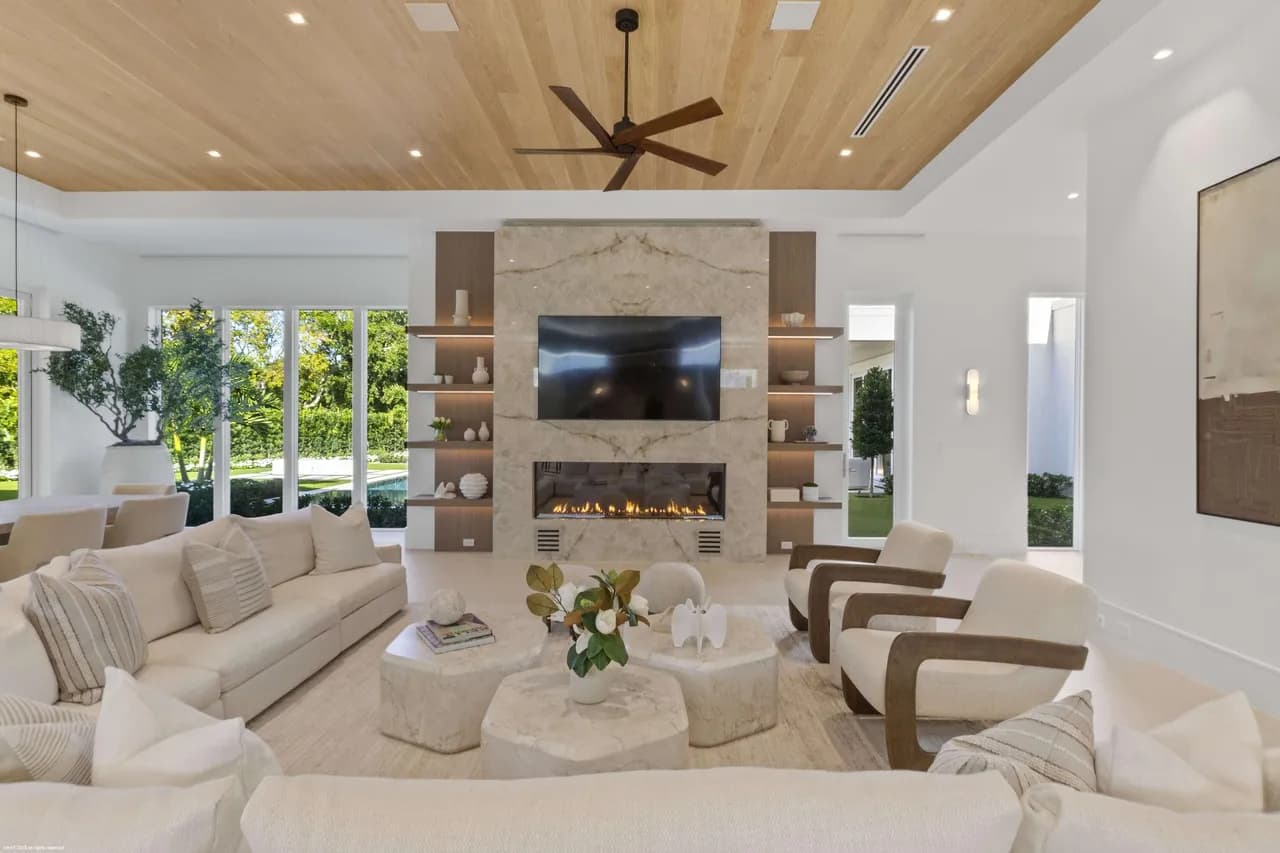 Marble fireplace surround near Boynton Beach