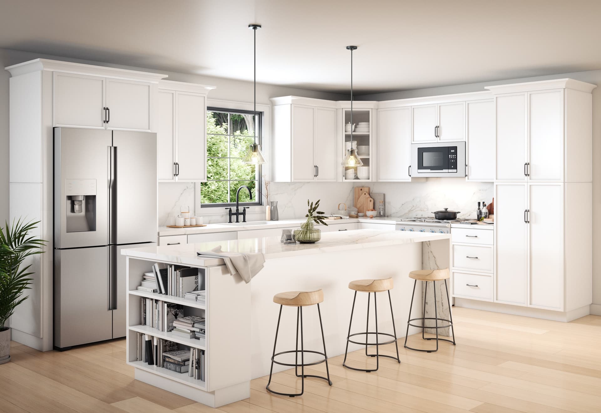 Stone fabrication - Contempo Skinny Shaker Cabinets in Lake Worth