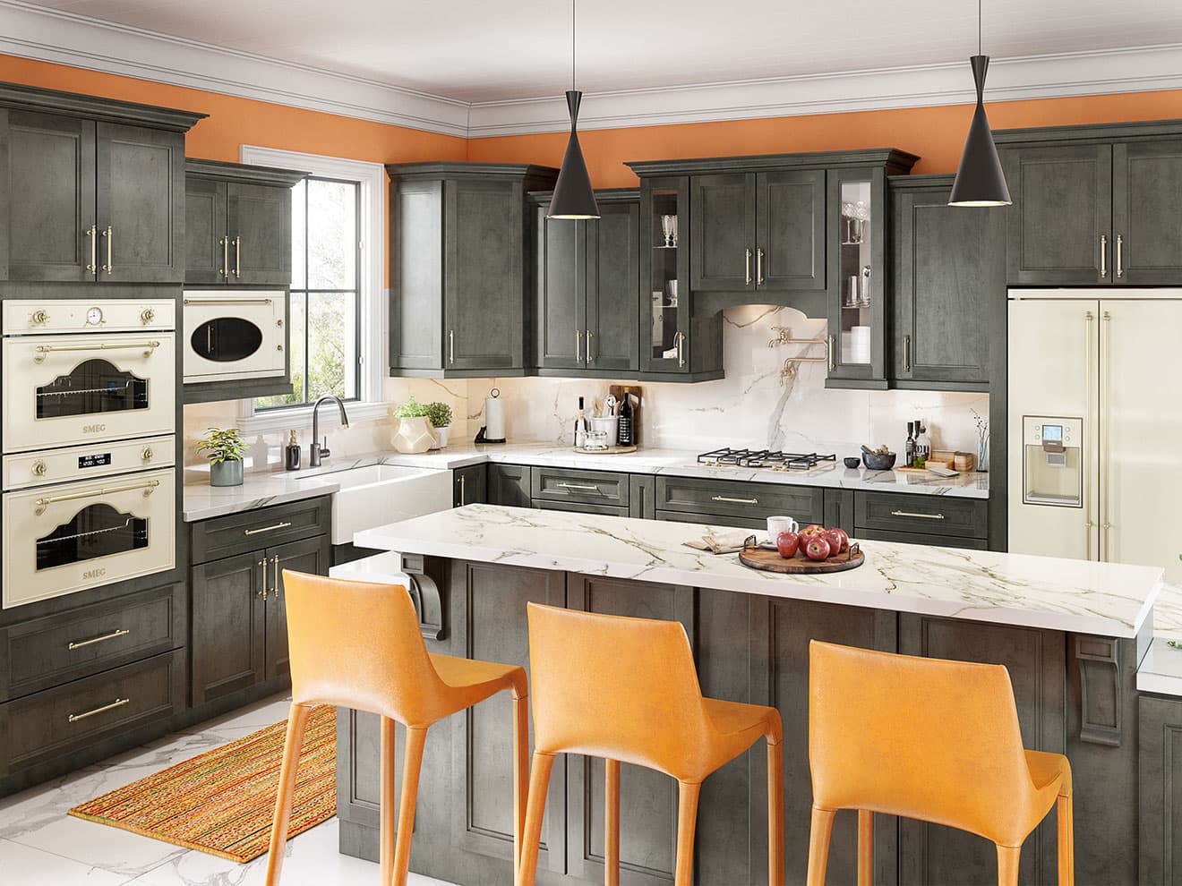 Stone fabrication - Smoky Gray Cabinets in Palm Beach Gardens