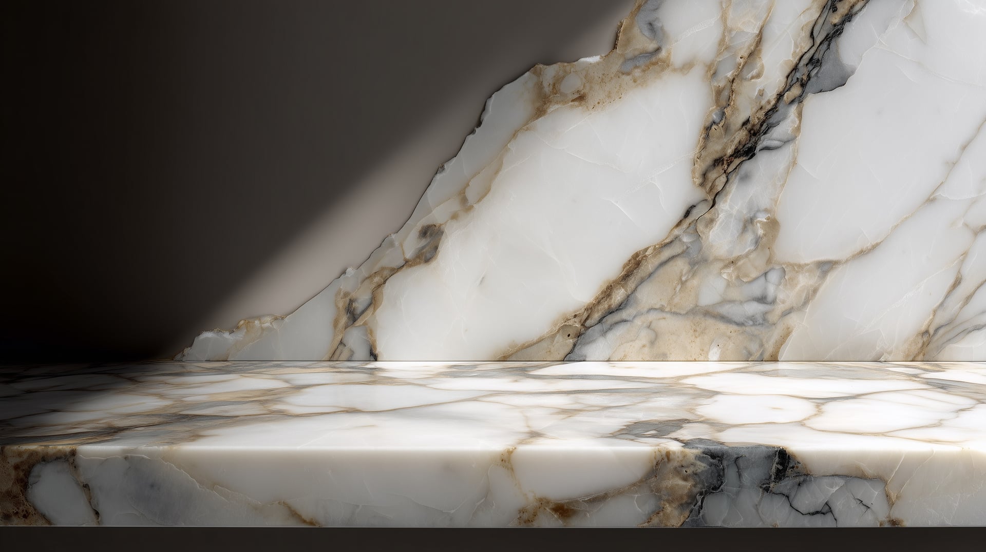 Marble countertop surface